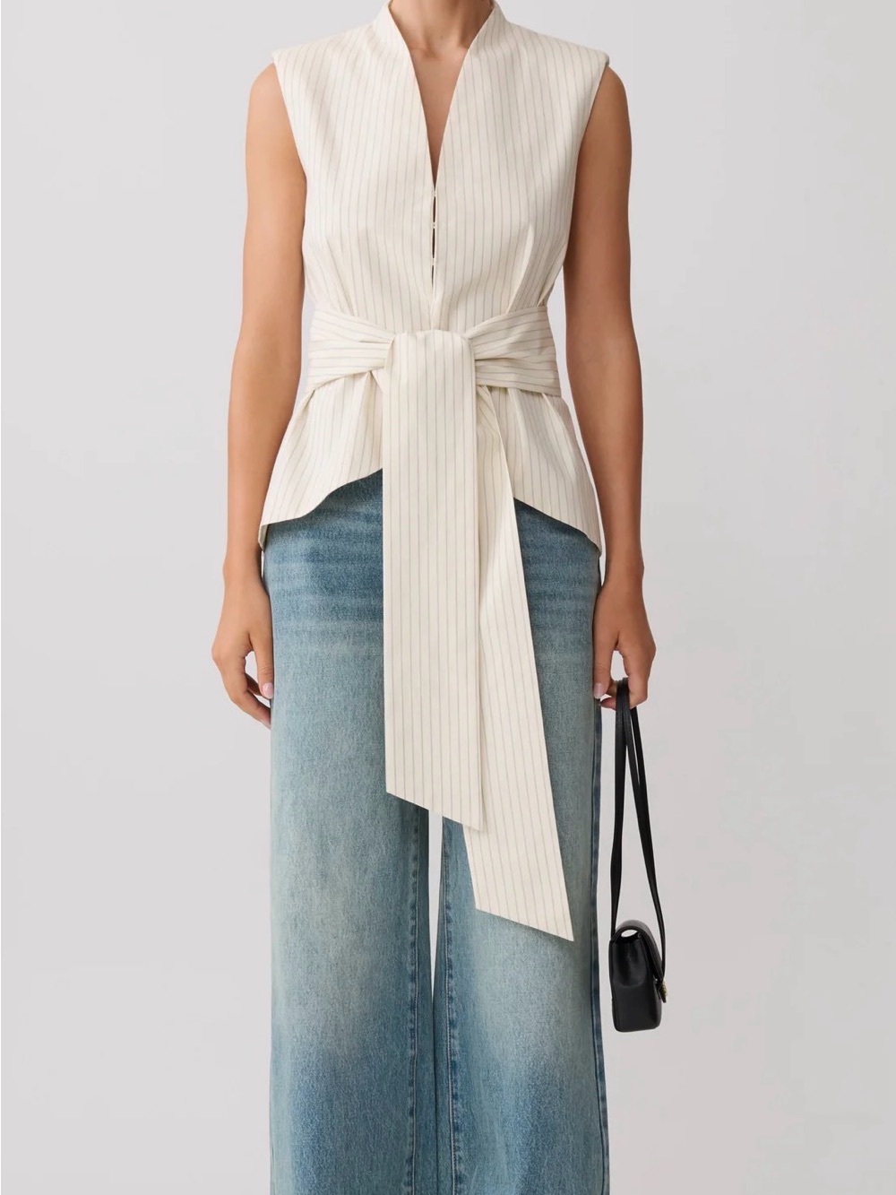 Meshki Alina Waist Tie Sleeveless Top